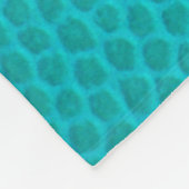 Couverture Polaire peau en cuir turquoise texture peau (Coin)