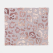 Couverture Polaire Peau léopard : élégance or rose. (Devant (Horizontal))