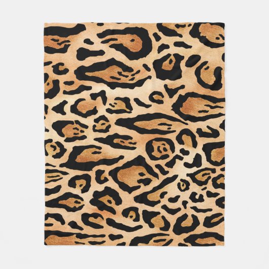Couverture Polaire Peau léopard : Motif intemporel (Devant)