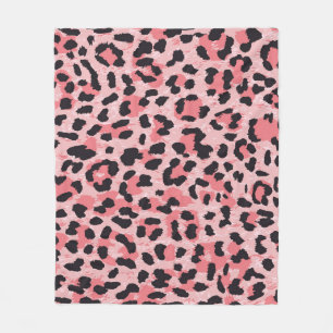 Couverture Polaire Peau léopard : texture vintage et transparente
