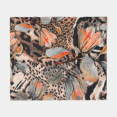 Couverture Polaire Peaux animales d'afrique sauvage avec patte de fle (Devant (Horizontal))