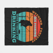 Couverture Polaire Pêche à la glace drôle (Devant (Horizontal))