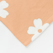 Couverture Polaire Pêche blanc Tropical Floral Botanique Printemps Su (Coin)