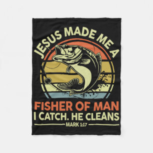 Couverture Polaire Pêche chrétienne Jésus m'a fait pêcheur d'homme dr