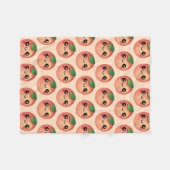 Couverture Polaire Pêche de Kawaii (Devant (Horizontal))