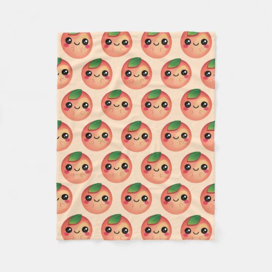 Couverture Polaire Pêche de Kawaii (Devant)