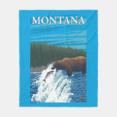 Couverture Polaire Pêche d'ours en rivière - Montana (Devant)