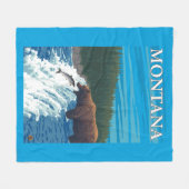 Couverture Polaire Pêche d'ours en rivière - Montana (Devant (Horizontal))