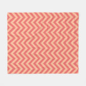Couverture Polaire Pêche et canneberge Chevron (Devant (Horizontal))