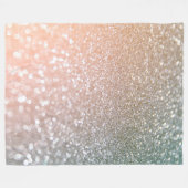 Couverture Polaire Pêche et Gris Étincelle Parties scintillant (Devant (Horizontal))