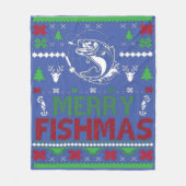 Couverture Polaire pêche hideux de noël (Devant)