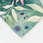 Couverture Polaire Pêche, lavande et Turquoise florale (Coin)