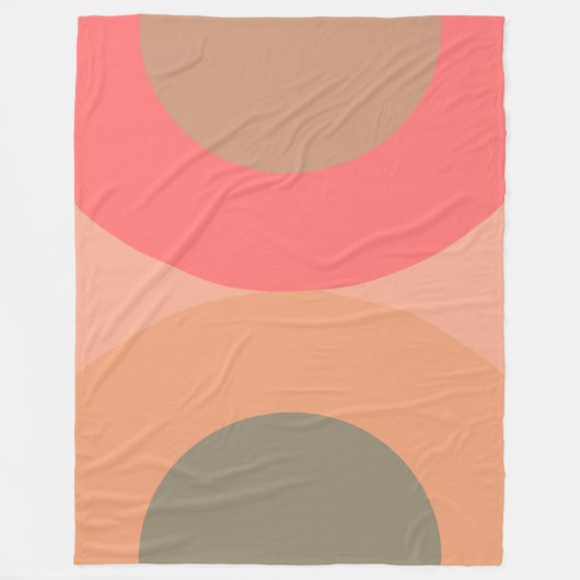 Couverture Polaire Pêche moderne et olive du milieu du siècle (Devant)