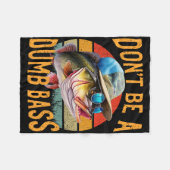 Couverture Polaire Pêche - N'êtes pas idiot Byss Funny  (Devant (Horizontal))