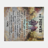 Couverture Polaire Pêche Personnalisée À Ma Femme Blanche De Husba (Devant (Horizontal))