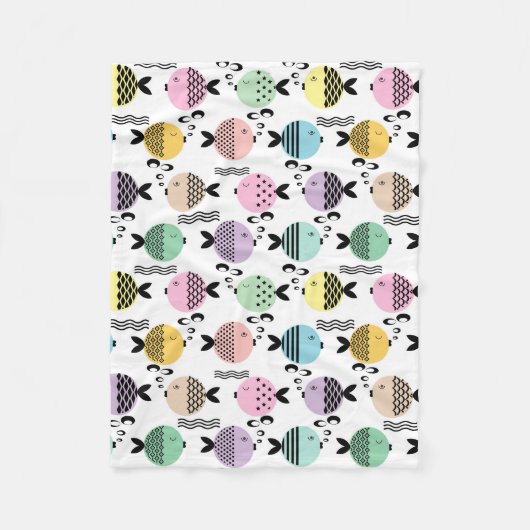 Couverture Polaire Pêche sans mer abstrait scandinave marine moderne (Devant)