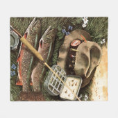 Couverture Polaire Pêche toujours de la vie (Devant (Horizontal))