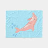 Couverture Polaire Pêches le dauphin rose (Devant (Horizontal))