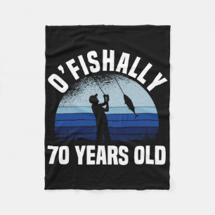 Couverture Polaire Pêcheur de 70 ans Ofishally 70e anniversaire Fis