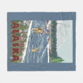 Couverture Polaire Pêcheur de mouche - cari, Alaska (Devant (Horizontal))