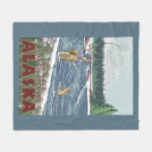 Couverture Polaire Pêcheur de mouche - parc national de Denali, (Devant (Horizontal))