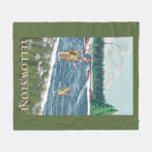 Couverture Polaire Pêcheur de mouche - Yellowstone occidental, (Devant (Horizontal))