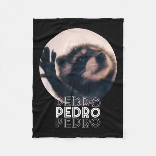 Couverture Polaire Pedro Racoon Danse Populaire Mème Internet Mapache (Devant)