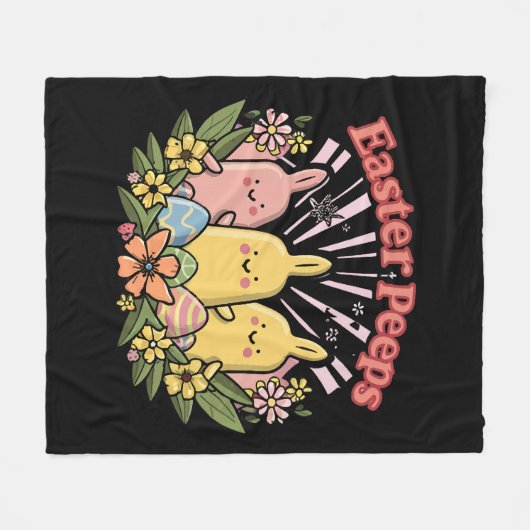 Couverture Polaire Peeps de Pâques (Devant (Horizontal))