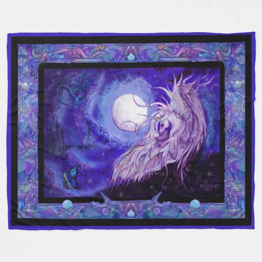 Couverture Polaire Pégasus éque bleu violet (Devant (Horizontal))