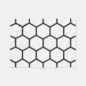 Couverture Polaire Peigne de miel blanc et noir (Devant (Horizontal))