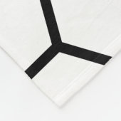 Couverture Polaire Peigne de miel blanc et noir (Coin)