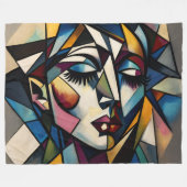 Couverture Polaire Peindre une femme moderne Abstraite audacieuse (Devant (Horizontal))