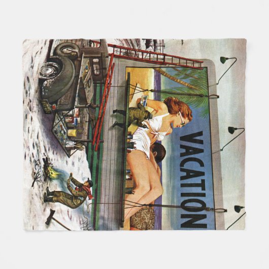 Couverture Polaire Peintres en tableau en hiver par Stevan Dohanos (Devant (Horizontal))