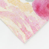 Couverture Polaire Peinture à la main lisse aquarelle design floral (Coin)