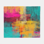 Couverture Polaire Peinture à l'huile Abstraite, arrière - plan expre (Devant (Horizontal))