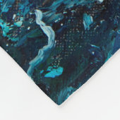 Couverture Polaire  Peinture à l'huile abstraite montrant des vagues  (Coin)