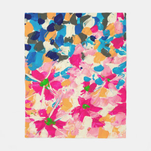 Couverture Polaire  Peinture à l'huile abstraite sur toile. Voie mult