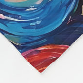 Couverture Polaire Peinture à l'huile de tourbillons psychédélique (Coin)