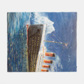 Couverture Polaire  peinture à l'huile sur Titanic et iceberg dans l' (Devant (Horizontal))