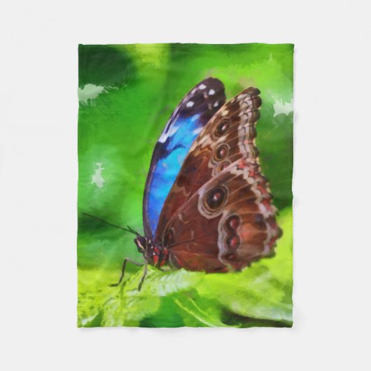 Couverture Polaire Peinture à papillon (Devant)