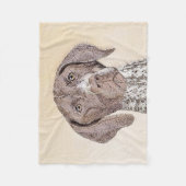 Couverture Polaire Peinture à pointres germanophones - L'art du chien (Devant)