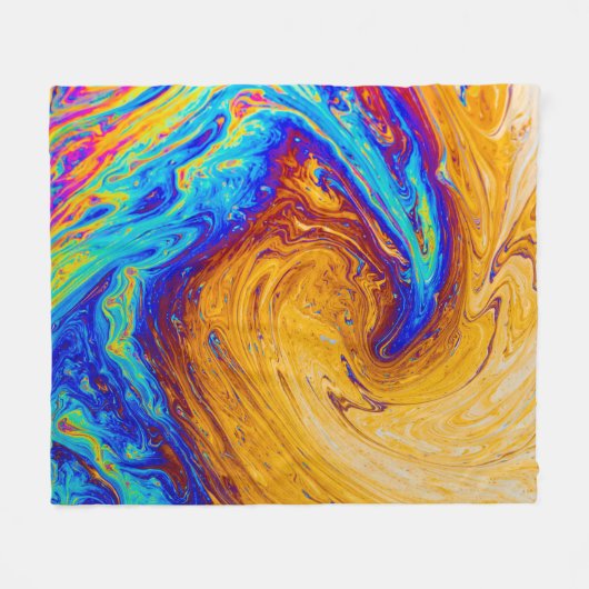 Couverture Polaire Peinture Abstraite (Devant (Horizontal))