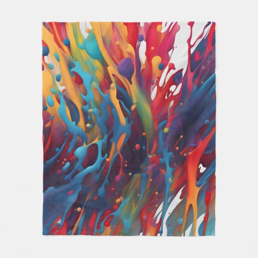 Couverture Polaire peinture Abstraite (Devant)