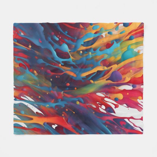 Couverture Polaire peinture Abstraite (Devant (Horizontal))