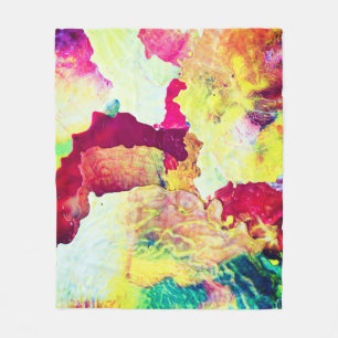 Couverture Polaire Peinture Abstraite