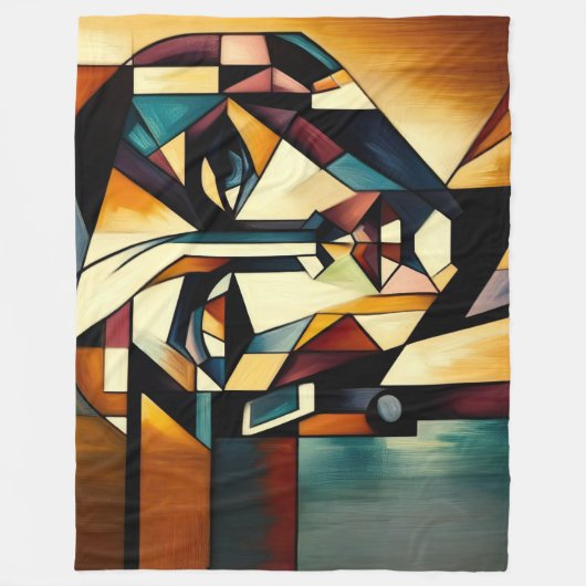 Couverture Polaire Peinture Abstraite (Devant)