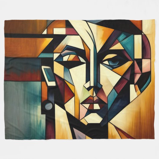 Couverture Polaire Peinture Abstraite (Devant (Horizontal))