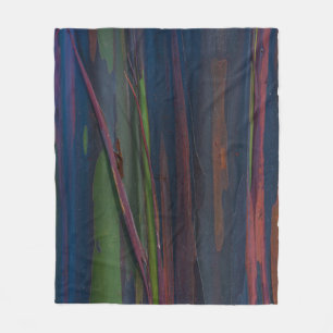 Couverture Polaire Peinture abstraite bleu vert et marron