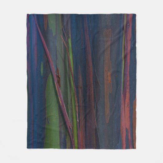 Couverture Polaire Peinture abstraite bleu vert et marron (Devant)