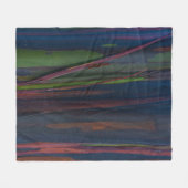 Couverture Polaire Peinture abstraite bleu vert et marron (Devant (Horizontal))